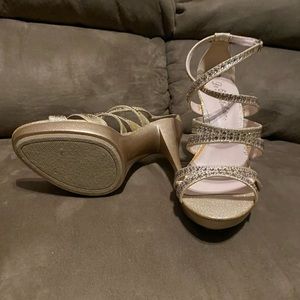 Golden High Heel Stilettos